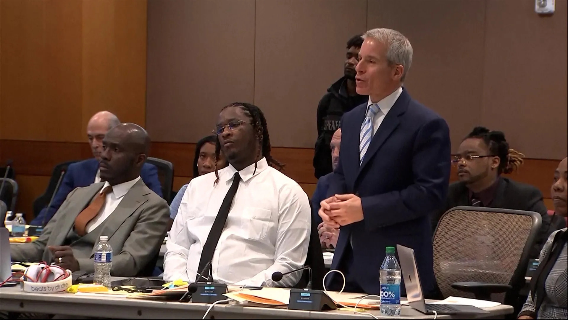 Image depicting a courtroom scene representing Young Thug's trial
